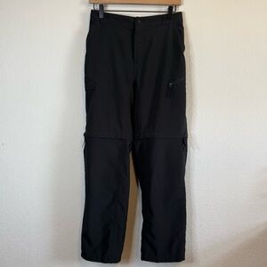 Magellan Outdoors Fish Gear Black FishGear Overcast Zip Off Convertible Pants LG